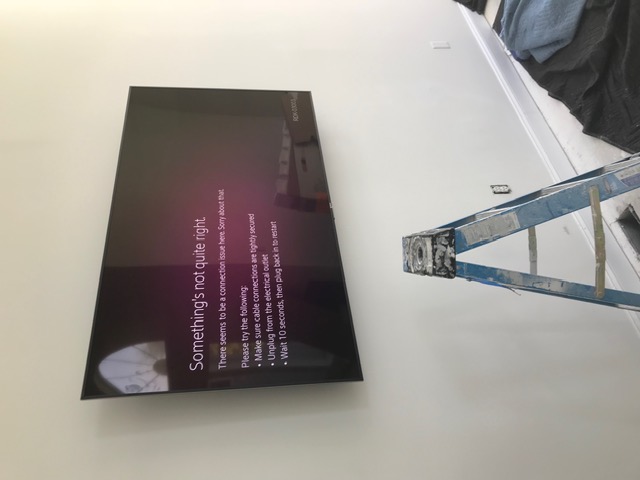 Flush TV wall mount installation in progress in NJ home